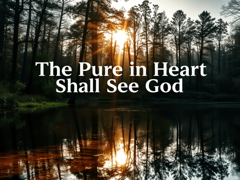 The Pure in Heart Shall See God: A Simple Reflection on Matthew 5:8 